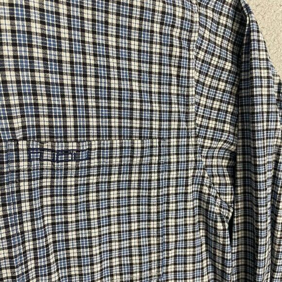 Vintage FUBU Shirt Men L Blue Plaid Long Sleeve Casual Button Down - Picture 3 of 10